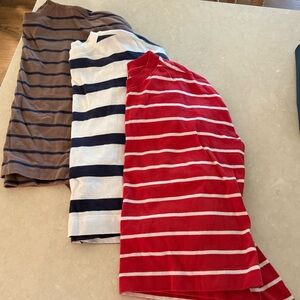 Lot of AYR Half Day Long Sleeve Tees - Red, White, Brown